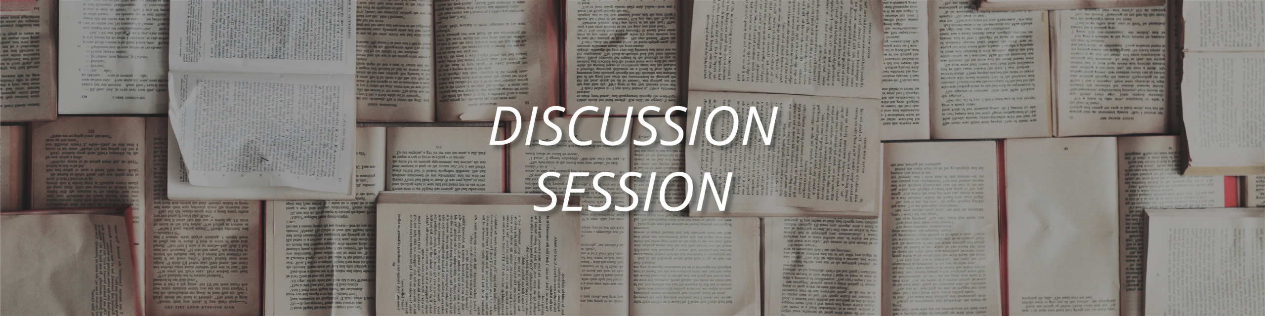 discussion section banner with open books as background